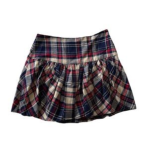 NWT BCBGENERATION plaid cotton mini skirt academia size 8 new with tags